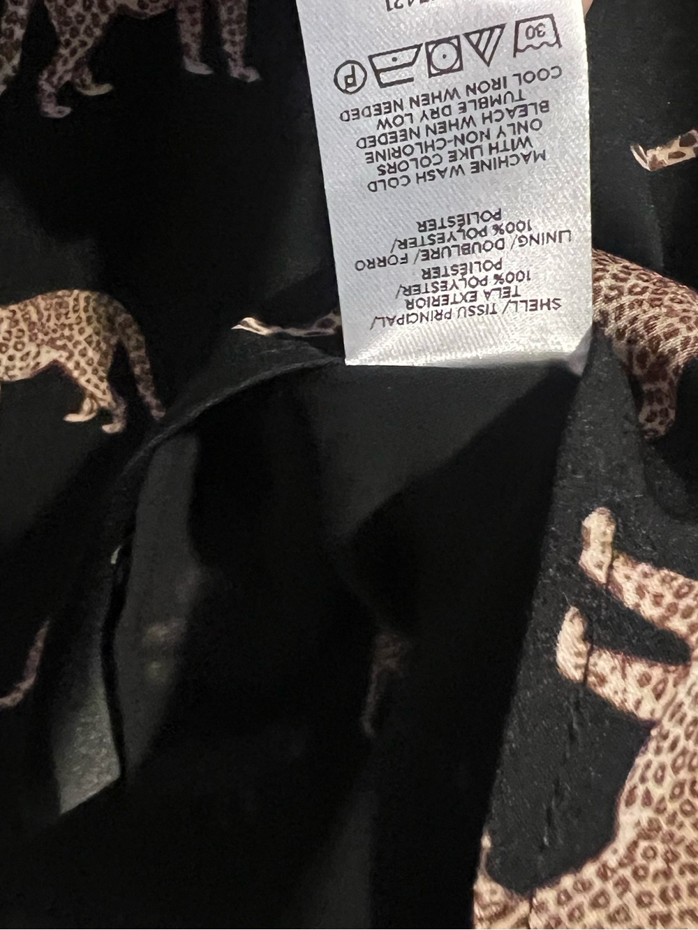 Ann Taylor Leopard Print Drapey Cami Top Size XL Black - Picture 7 of 8